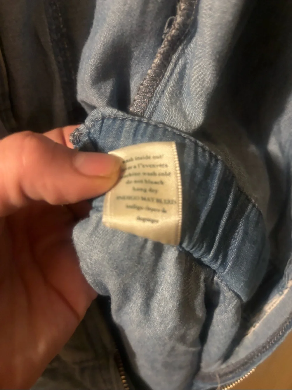 Sleeveless Light Blue Denim Jumpsuit with Front Zip small - Picture 12 of 12